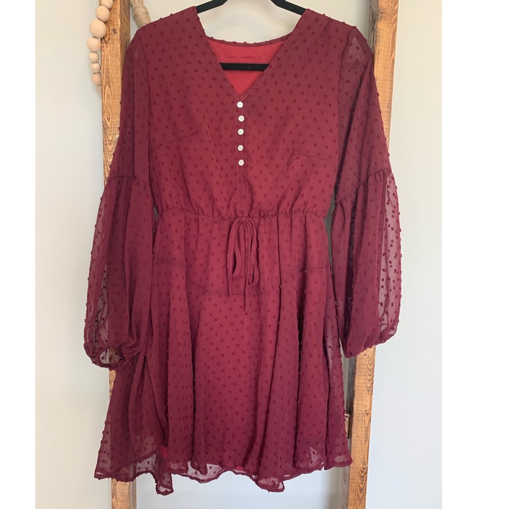 Red Flowy Dress